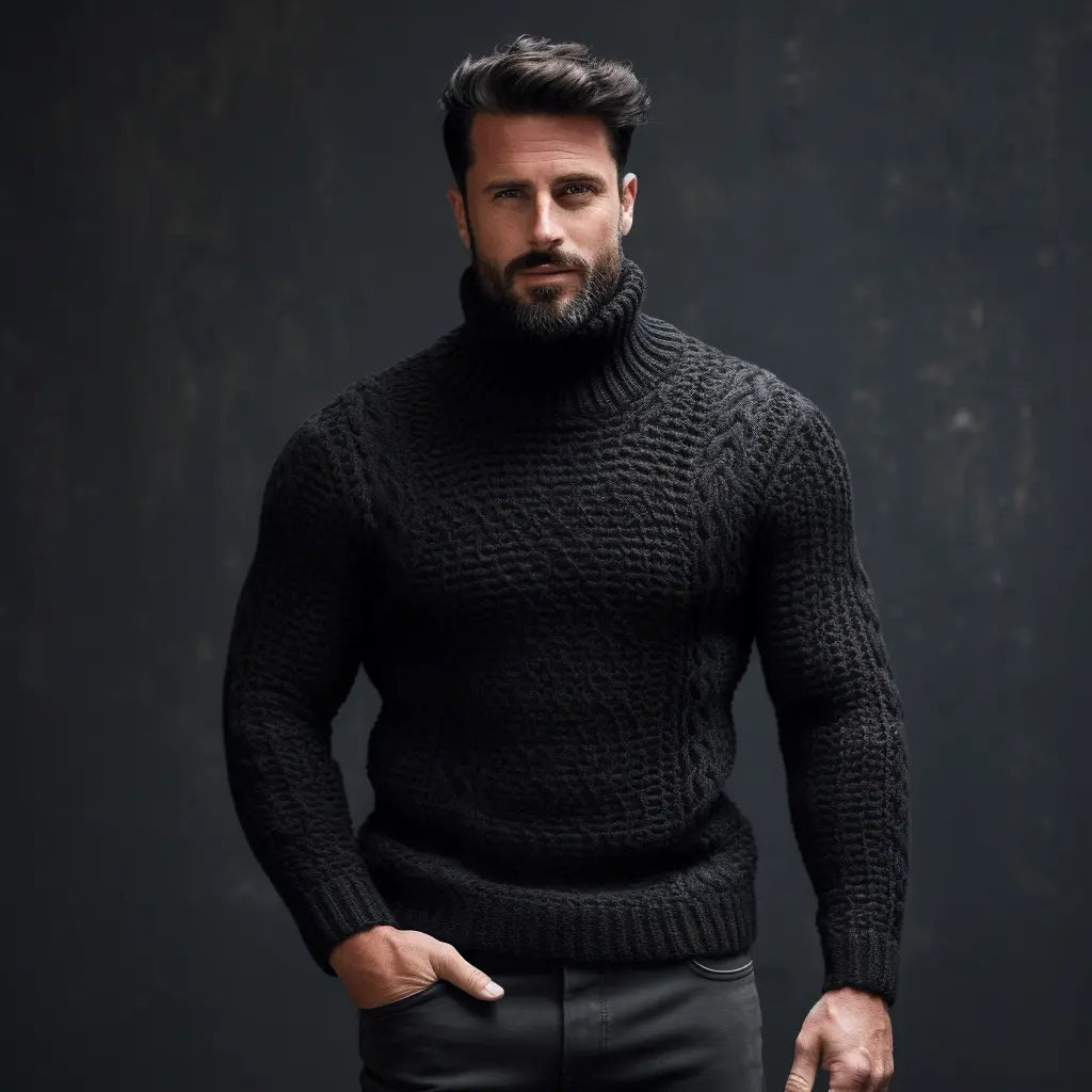 Wrap Yourself in the Warmth and Softness of Our Premium Merino Wool Turtleneck Sweater
