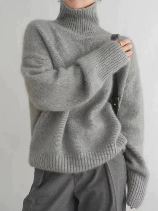 2023 Women's High Neck Merino Wool Pullover Sweater-Liograft