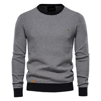 AIOPESON Cotton Spliced Pullovers Sweater for Men - Premium  from Liograft - Just $53.95! Shop now at Liograft