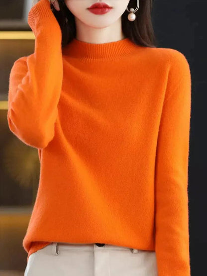 Elegant Aliselect Women's 100% Merino Wool Turtleneck Sweater for Autumn/Winter-Liograft