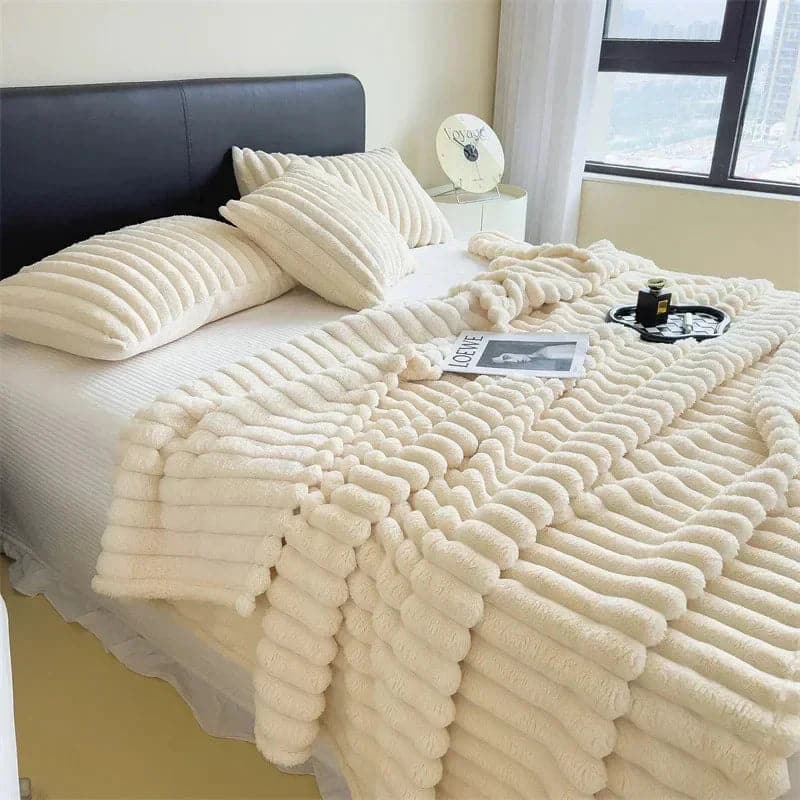Autumn Comfort: Luxury Faux Rabbit Plush Bed Blanket - Premium  from Liograft - Just $57.95! Shop now at Liograft