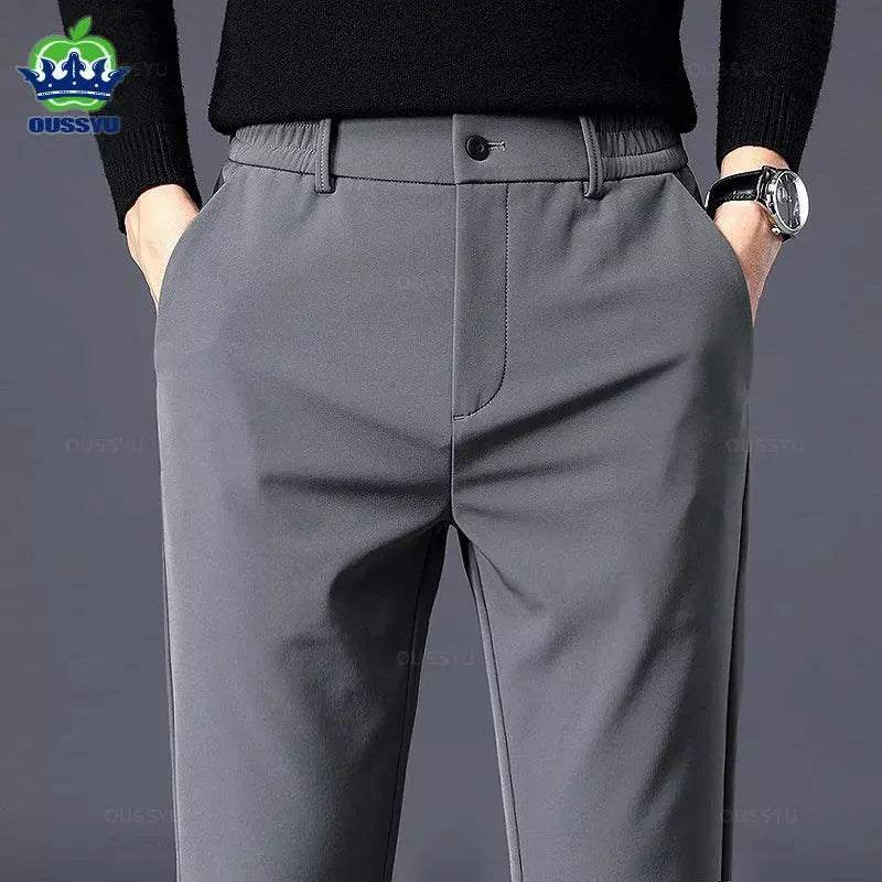 Autumn Winter Men's Slim Fit Jogger Pants with Elastic Waist - Premium  from Liograft - Just $36.95! Shop now at Liograft