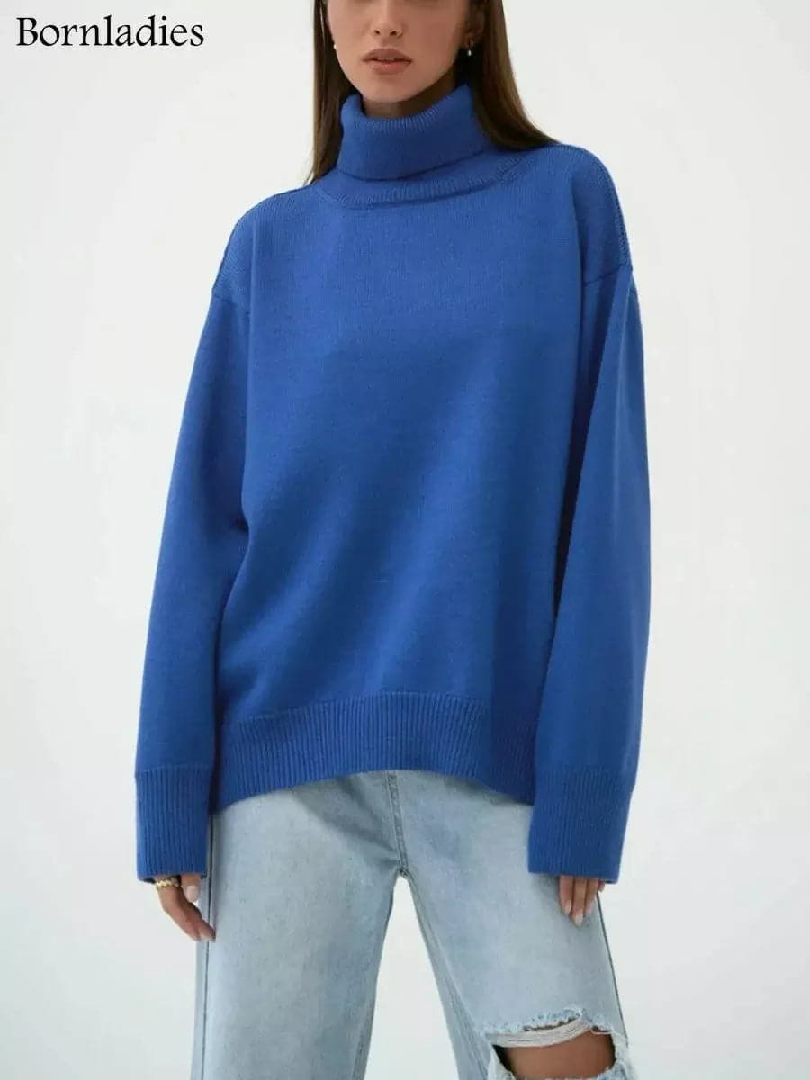 Chic Oversized Turtleneck Sweater for Women: Bornladies Autumn/Winter Collection - Premium  from Liograft - Just $49.95! Shop now at Liograft