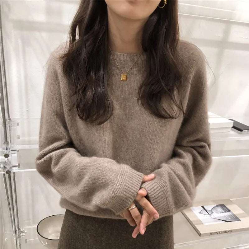 Cozy and Stylish Loose Knit Wool Sweater for Women's Autumn/Winter - Premium  from Liograft - Just $35.95! Shop now at Liograft