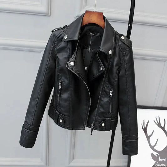 Stylish Women's Korean PU Leather Jacket for 2021 Winter Liograft