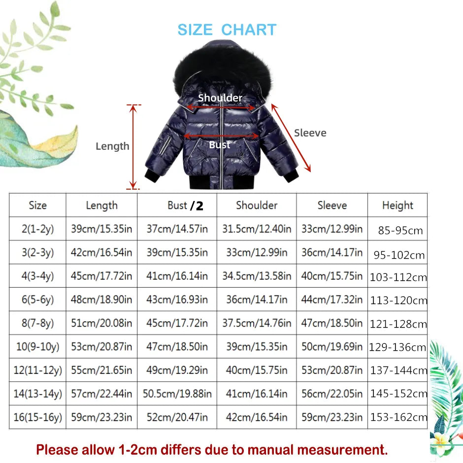 Fashionable White Piping Waterproof Kids Jacket for Boys and Girls with Duck Down Filling - Premium  from Liograft - Just $127.95! Shop now at Liograft