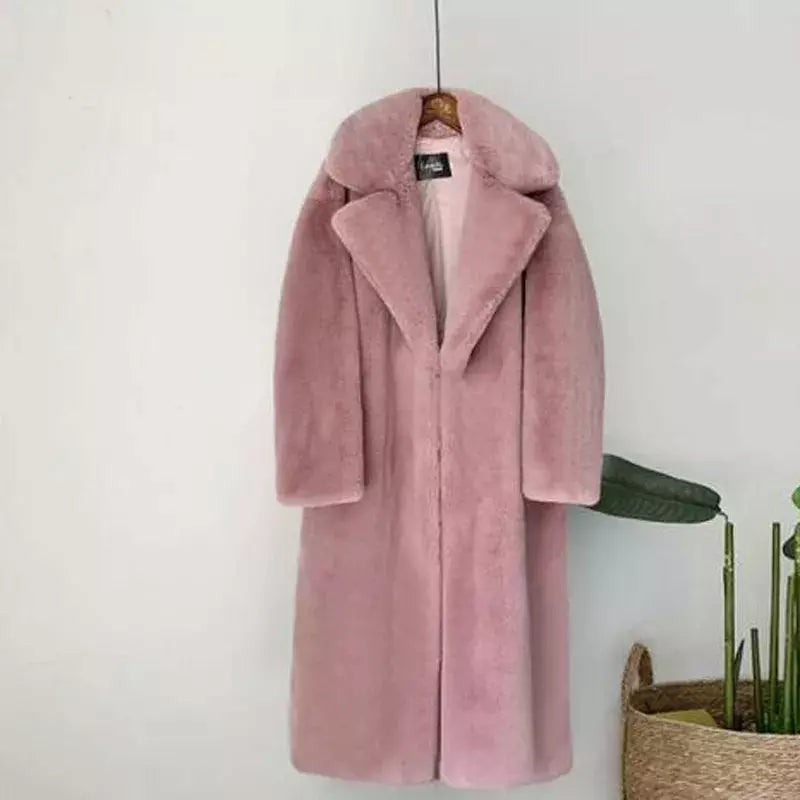 Faux Rabbit Fur Long Coat for Women - Premium  from Liograft - Just $95.95! Shop now at Liograft