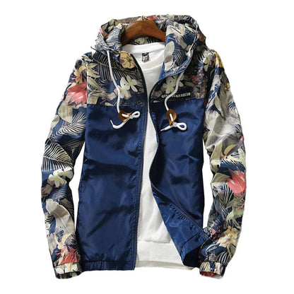 Floral Print Hooded Windbreaker Jacket for Women - 2023 Spring/Autumn Collection - Premium  from Liograft - Just $42.95! Shop now at Liograft