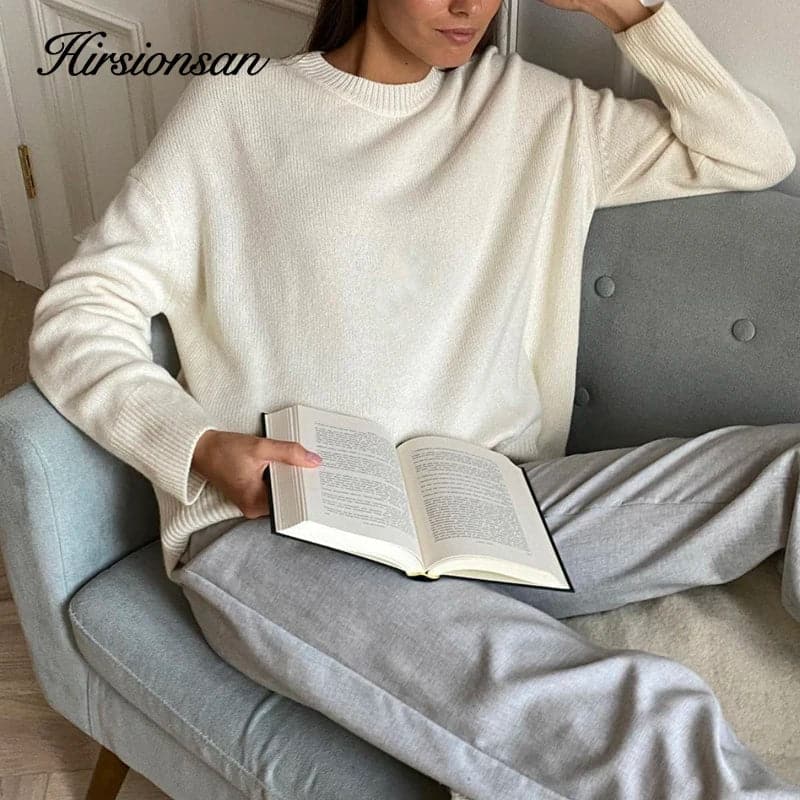 Hirsionsan Cozy Cashmere Oversized Sweater for Women's Winter Fashion-Liograft