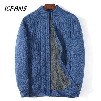 ICPANS Plus Size Men's Winter Wool Cashmere Sweater Cardigan 4XL-7XL - Premium  from Liograft - Just $129.95! Shop now at Liograft