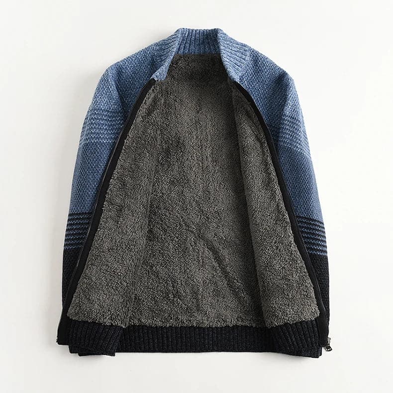 ICPANS Men's Winter Sweater with Wool Lining and Rainbow Cardigan-Liograft