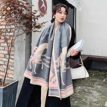 Elegant 2023 Design Cashmere Scarf for Women-Liograft