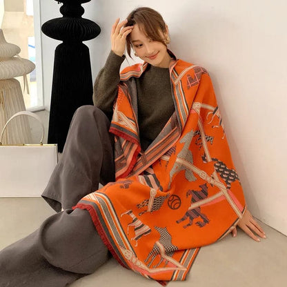 Elegant 2023 Design Cashmere Scarf for Women-Liograft