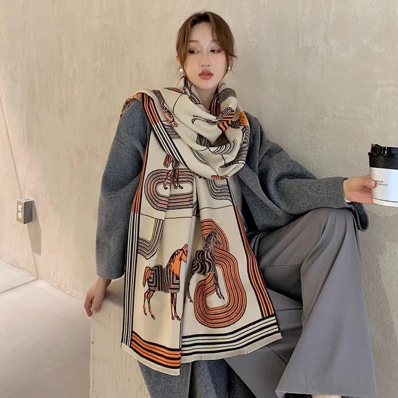 Elegant 2023 Design Cashmere Scarf for Women-Liograft