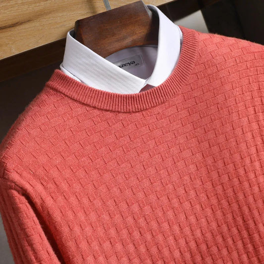 Luxurious Merino Wool Round Neck Sweater for Men-Liograft