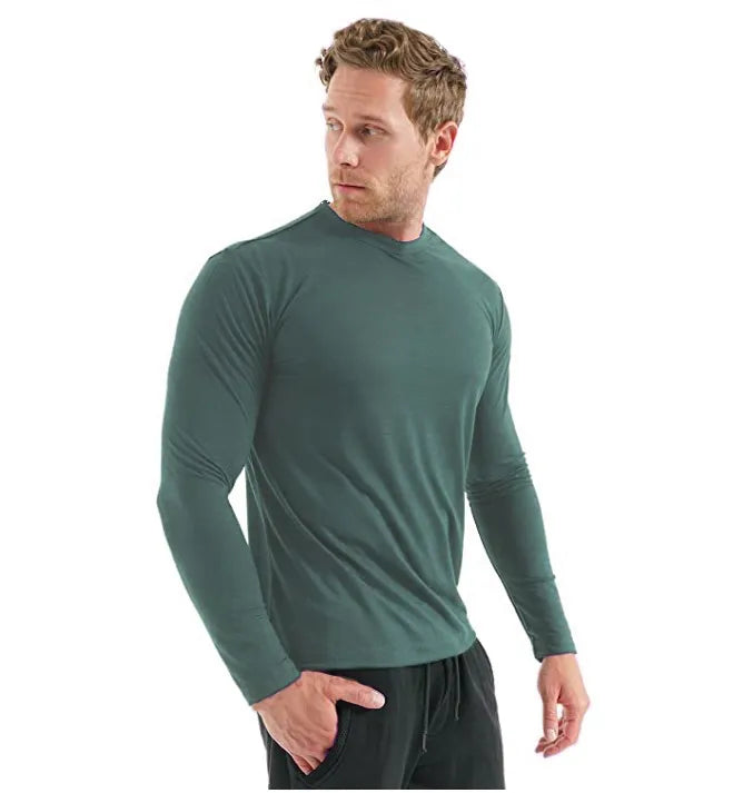 Men's 100% Merino Wool Long Sleeve Thermal Base Layer T-Shirt - Premium  from Liograft - Just $73.95! Shop now at Liograft