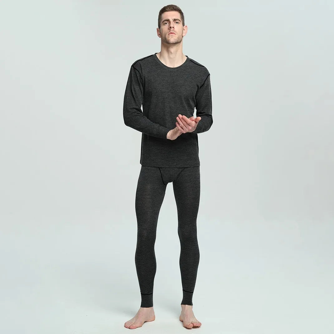 Men's 100% Merino Wool Winter Thermal Warm Long Johns Set-Liograft