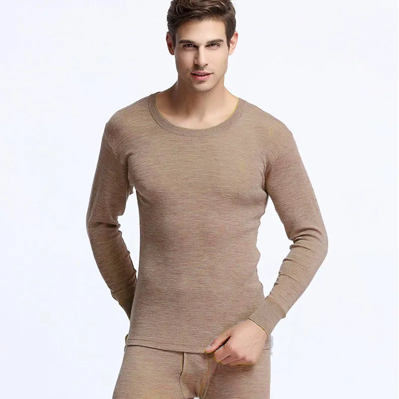 Men's 100% Merino Wool Winter Thermal Warm Long Johns Set-Liograft