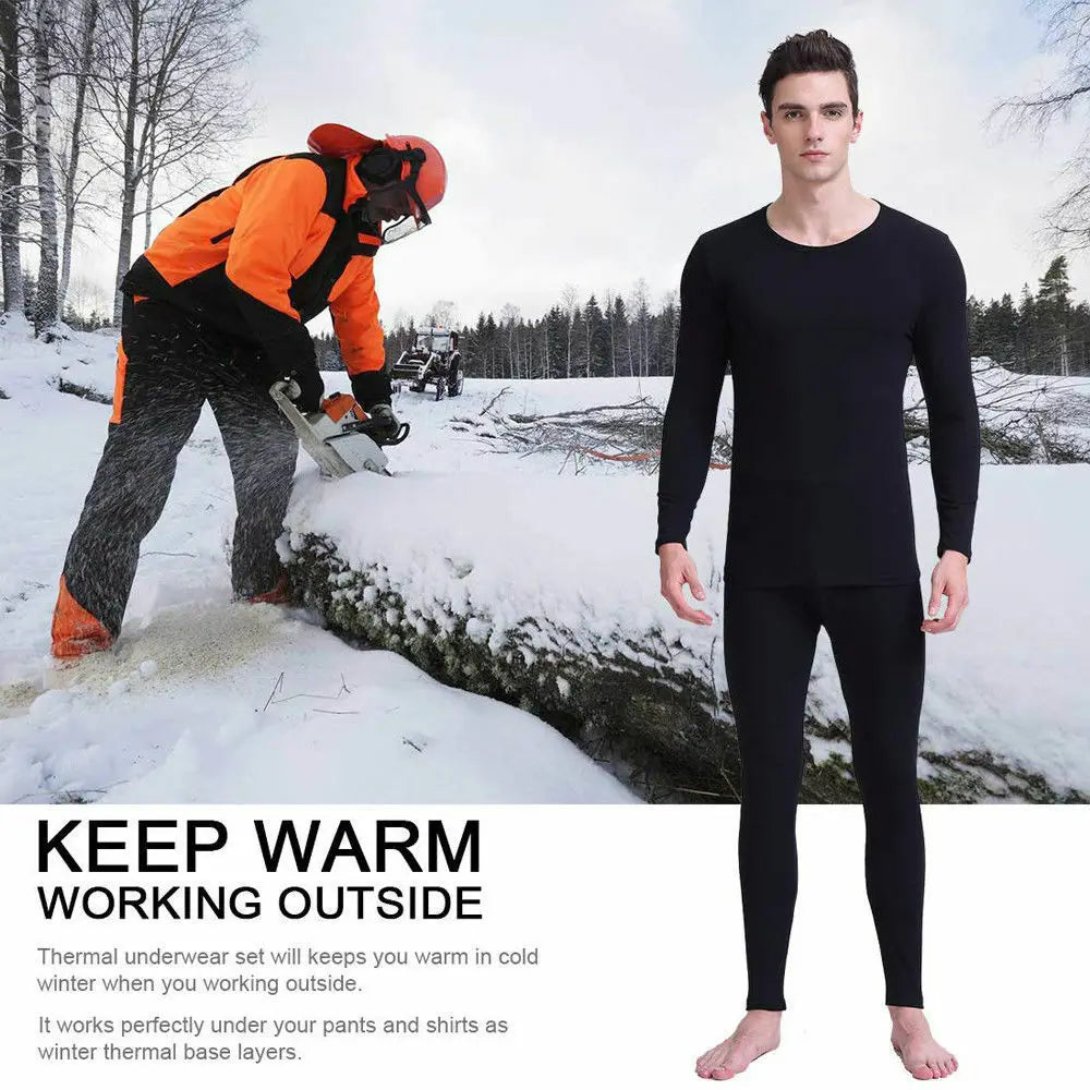 Men's 100% Merino Wool Winter Thermal Warm Long Johns Set-Liograft