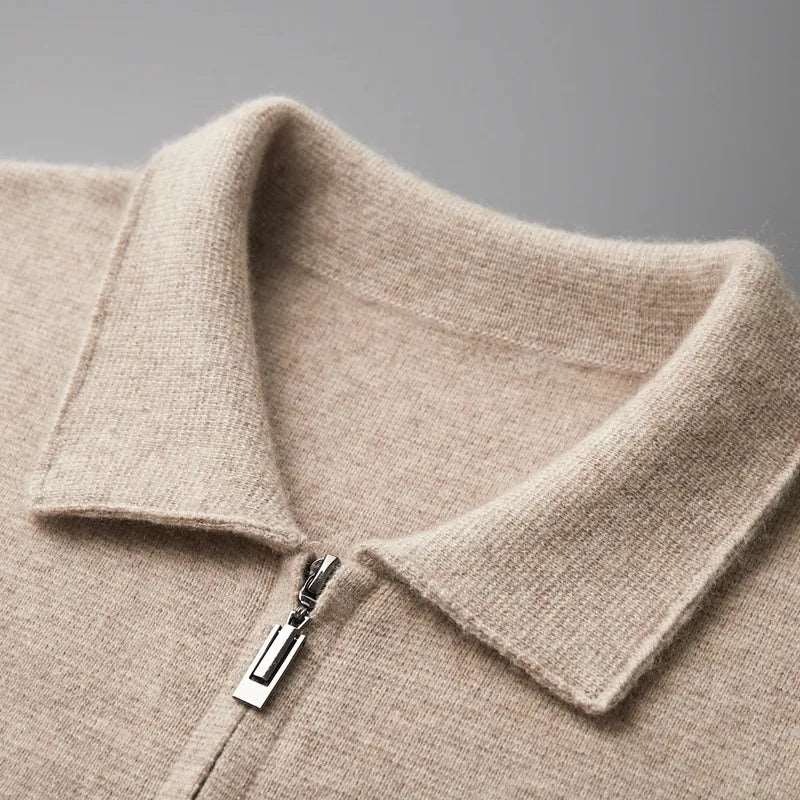 167.95Men's 100% Merino Wool Zippered Cardigan for Autumn and Winter - Premium  from Liograft - Just $167.95! Shop now at Liograft