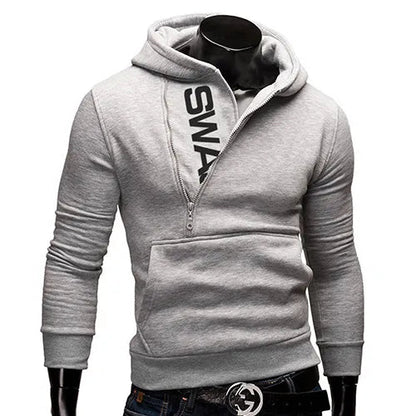 Men's 2022 Slim Cashmere Sweater with Letter Print and Side Zipper-Liograft