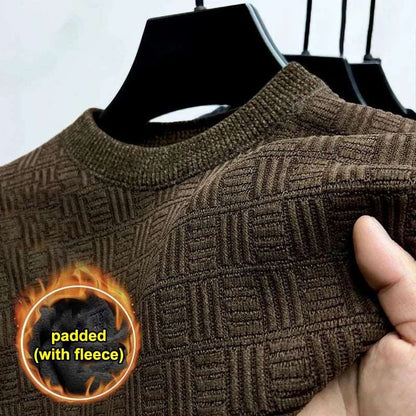 Men's 2023 Cozy Jacquard Sweater in Chenille Blend Liograft