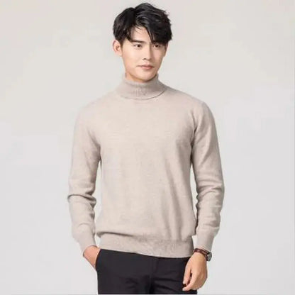 Men's Cashmere Cotton Blend Turtleneck Pullover Jumper - Premium  from Liograft - Just $58.95! Shop now at Liograft
