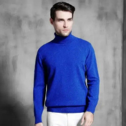 Men's Cashmere Cotton Blend Turtleneck Pullover Jumper - Premium  from Liograft - Just $58.95! Shop now at Liograft