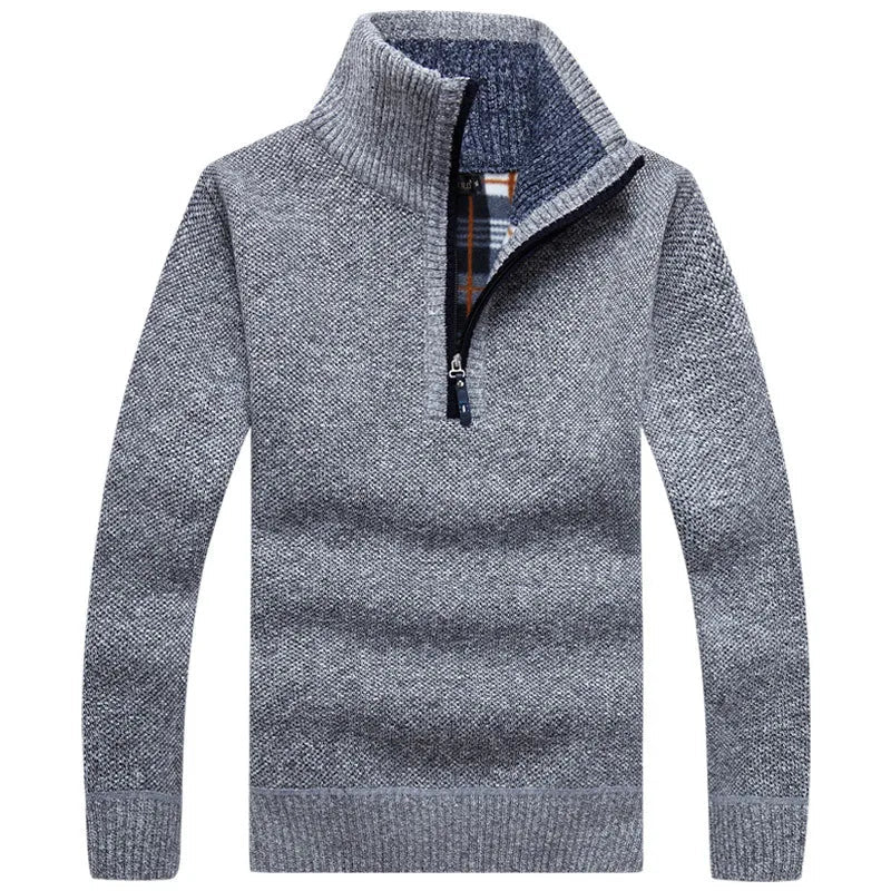 Men's Half Zip Thick Knitted Turtleneck Sweater for Winter - Premium  from Liograft - Just $38.95! Shop now at Liograft