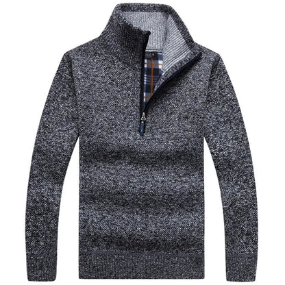 Men's Half Zip Thick Knitted Turtleneck Sweater for Winter - Premium  from Liograft - Just $38.95! Shop now at Liograft