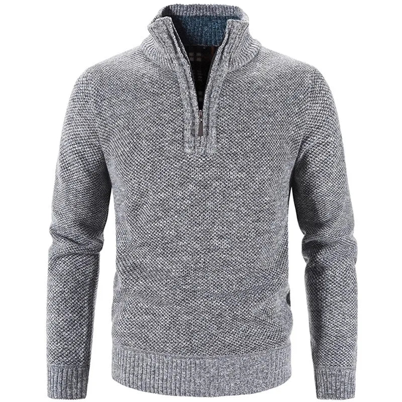 Men's Half Zipper Turtleneck Fleece Sweater - Premium  from Liograft - Just $46.95! Shop now at Liograft