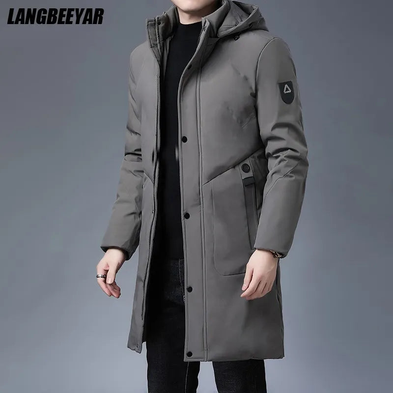 Men's High-Quality Longline Windbreaker Parka Jacket for Autumn and Winter - Premium  from Liograft - Just $112.95! Shop now at Liograft