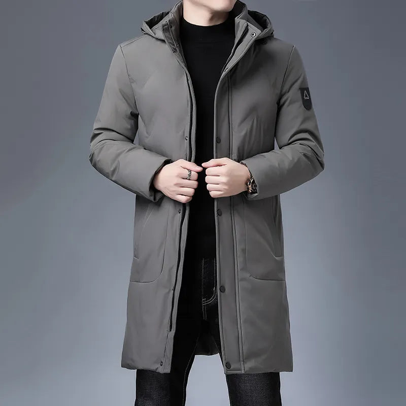 Men's High-Quality Longline Windbreaker Parka Jacket for Autumn and Winter - Premium  from Liograft - Just $112.95! Shop now at Liograft
