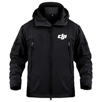 Men's Stylish Hooded Travel Jacket with Multiple Pockets and Zipper-Liograft