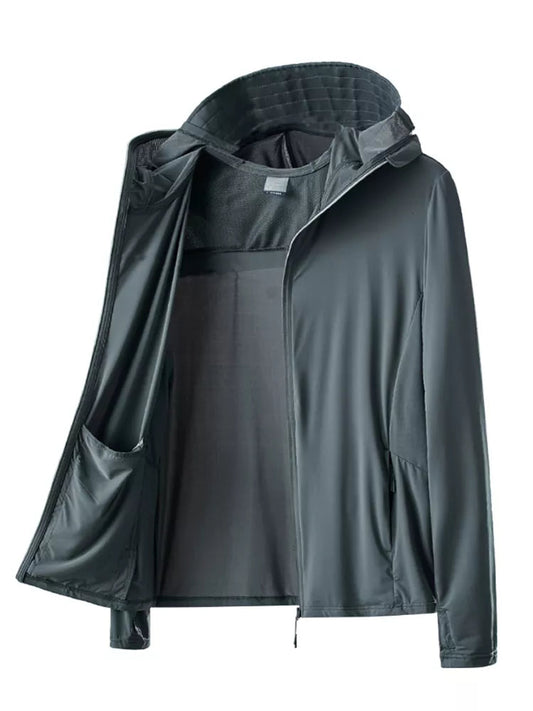 Men's Plus Size Summer UV Protection Hooded Jacket-Liograft