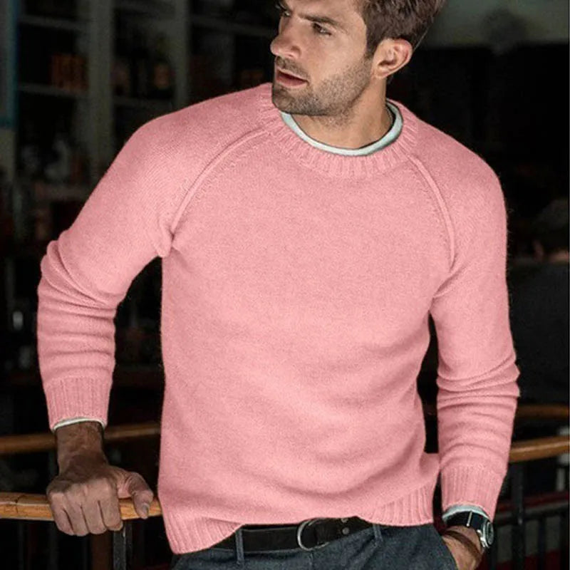 Men's Slim Fit Knitted O-Neck Sweater for Autumn and Winter - Premium  from Liograft - Just $39.95! Shop now at Liograft