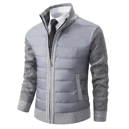 Men's Zip-Up Cardigan Sweater for Winter - Premium Polyester Material-Liograft