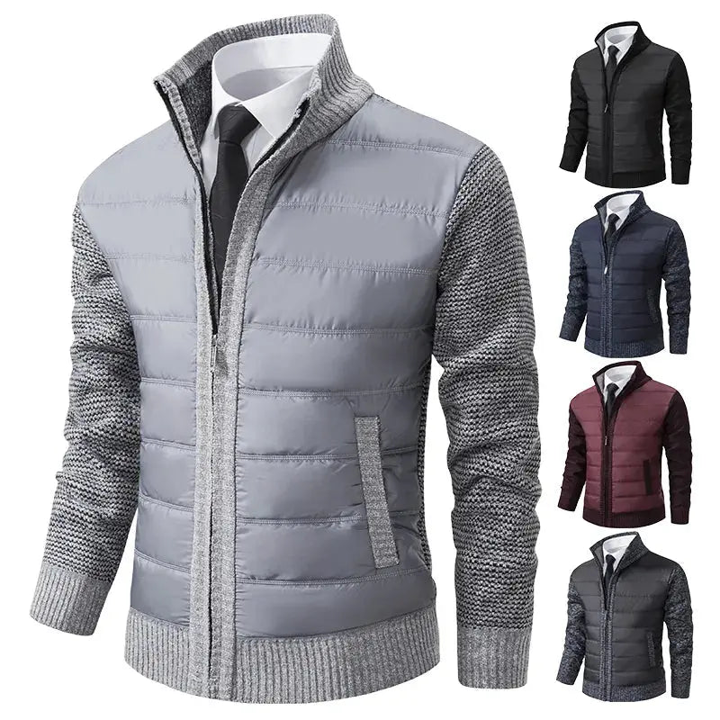 Men's Zip-Up Cardigan Sweater for Winter - Premium Polyester Material-Liograft