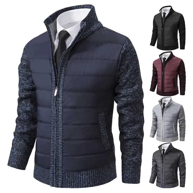 Men's Zip-Up Cardigan Sweater for Winter - Premium Polyester Material-Liograft