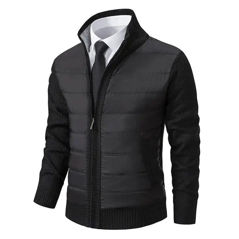 Men's Zip-Up Cardigan Sweater for Winter - Premium Polyester Material-Liograft