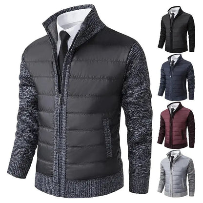 Men's Zip-Up Cardigan Sweater for Winter - Premium Polyester Material-Liograft