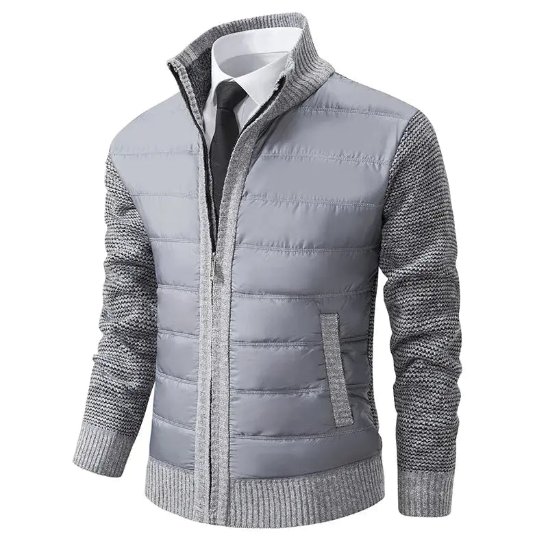 Men's Stylish Zip-Up Winter Cardigan Sweater with Full Sleeve Coverage-Liograft