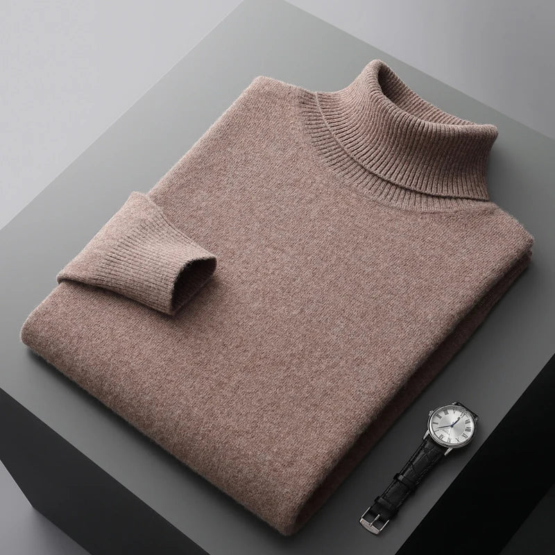 Men's Thick 100% Merino Wool Turtleneck Sweater - Warm and Stylish - Premium  from Liograft - Just $66.95! Shop now at Liograft