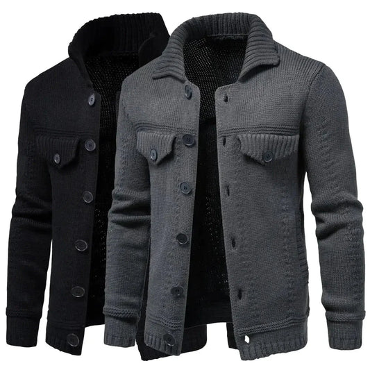 Warm Knitted Cardigan Sweater Jacket for Men Liograft