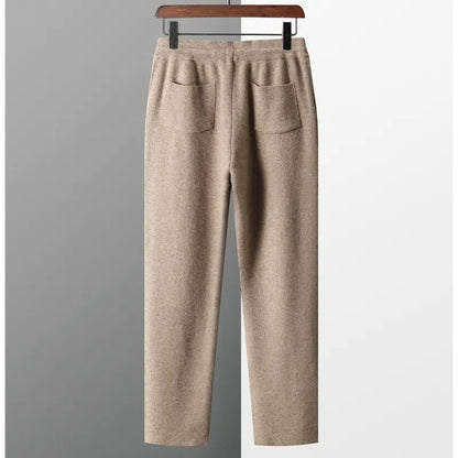 Men's Thickened 100% Merino Wool Knitted Pants for Autumn and Winter - Premium  from Liograft - Just $145.95! Shop now at Liograft