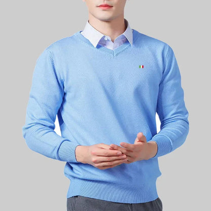 Men's Warm Cashmere V-Neck Pullover Sweater - Autumn/Winter Collection - Premium  from Liograft - Just $43.95! Shop now at Liograft