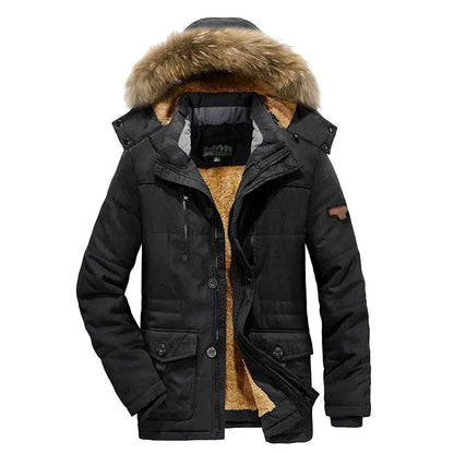 Men's Hooded Winter Parka Jacket for Outdoor Adventures-Liograft