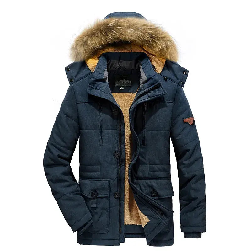 Men's Hooded Winter Parka Jacket for Outdoor Adventures-Liograft