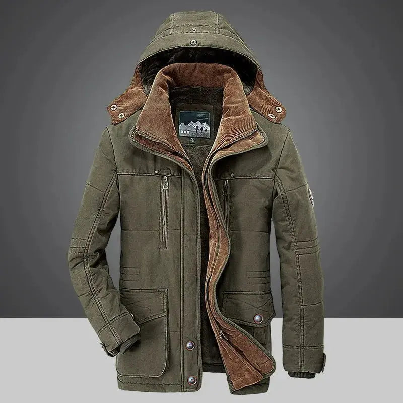 Men's Hooded Winter Parka Jacket for Outdoor Adventures-Liograft