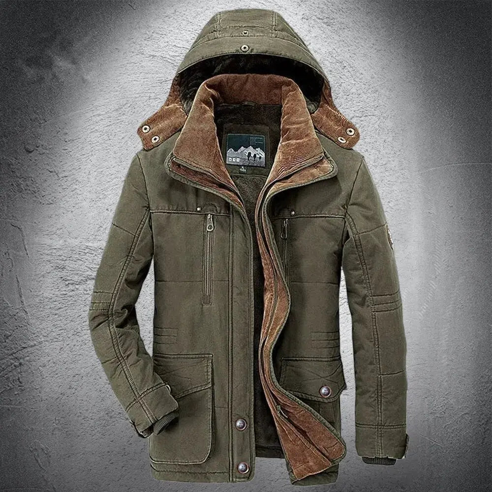 Men's Hooded Winter Parka Jacket for Outdoor Adventures-Liograft